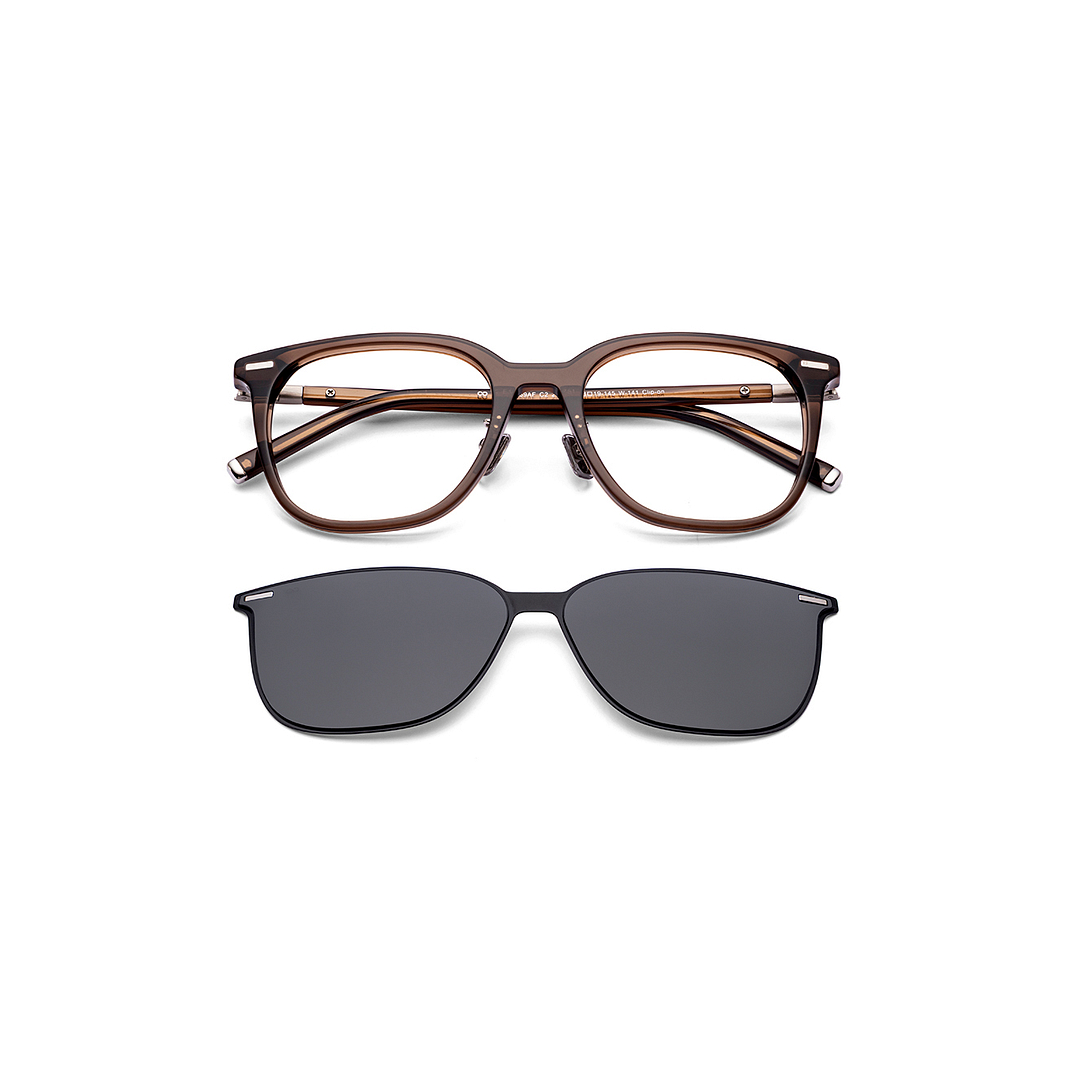 Lenskart Brown Transparent Full Rim Square right side