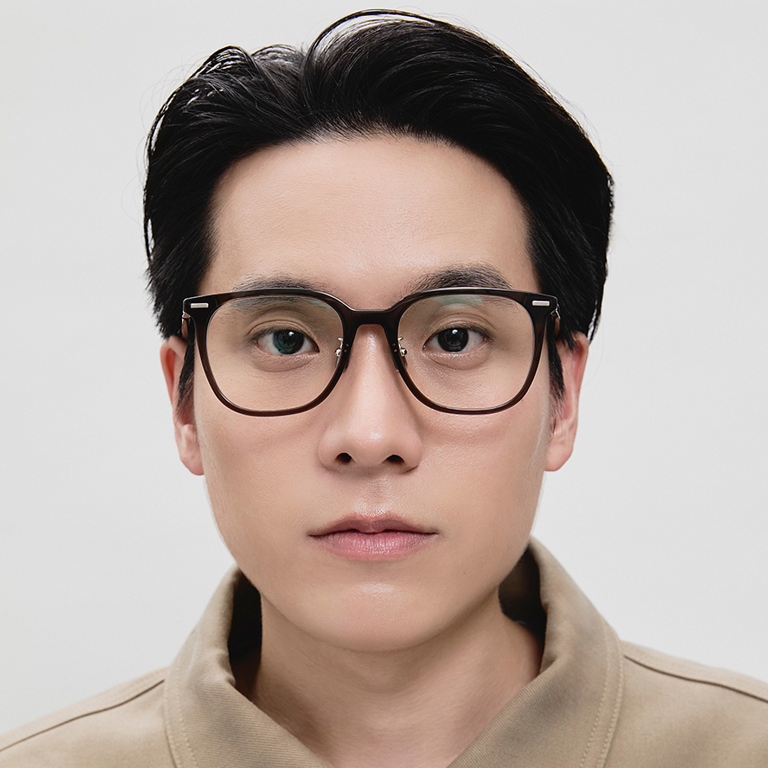 Lenskart Brown Transparent Full Rim Square right side