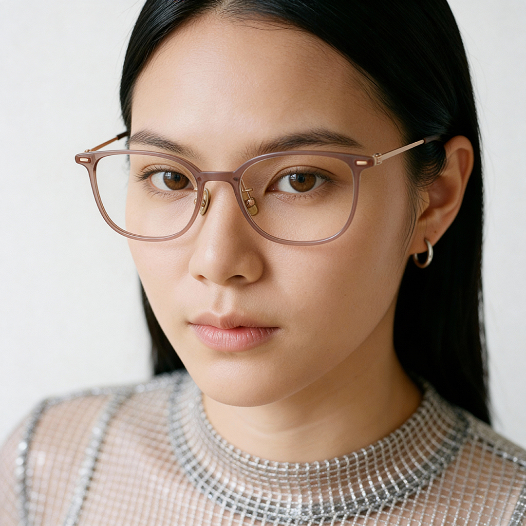 Lenskart Brown Transparent Full Rim Square left side