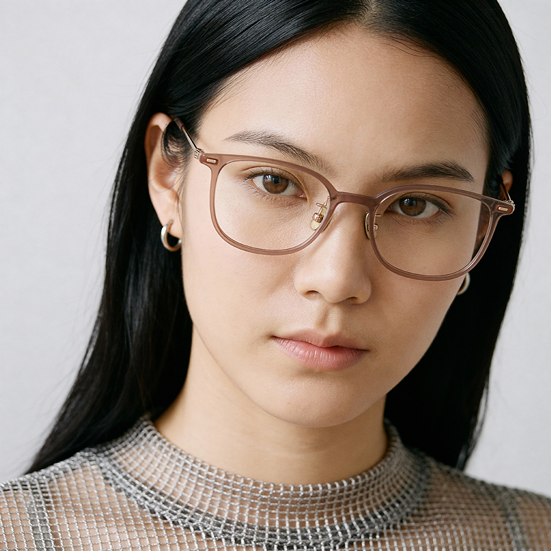 Lenskart Brown Transparent Full Rim Square right side