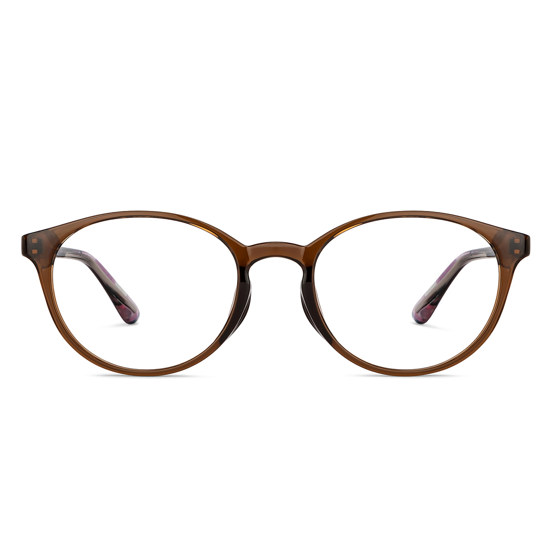 Lenskart Air Online Brown Transparent Full Rim Round right side