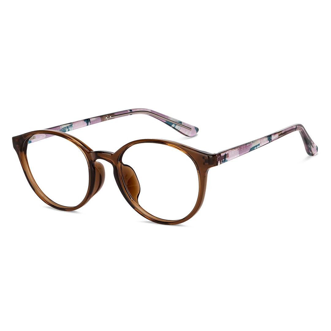 Lenskart Air Online Brown Transparent Full Rim Round right side