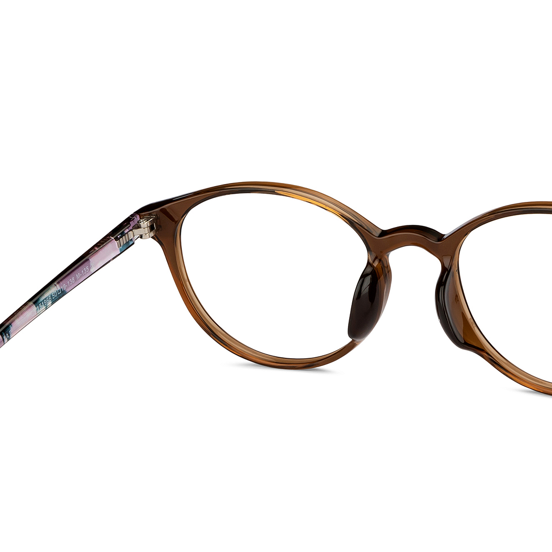 Lenskart Air Online Brown Transparent Full Rim Round right side