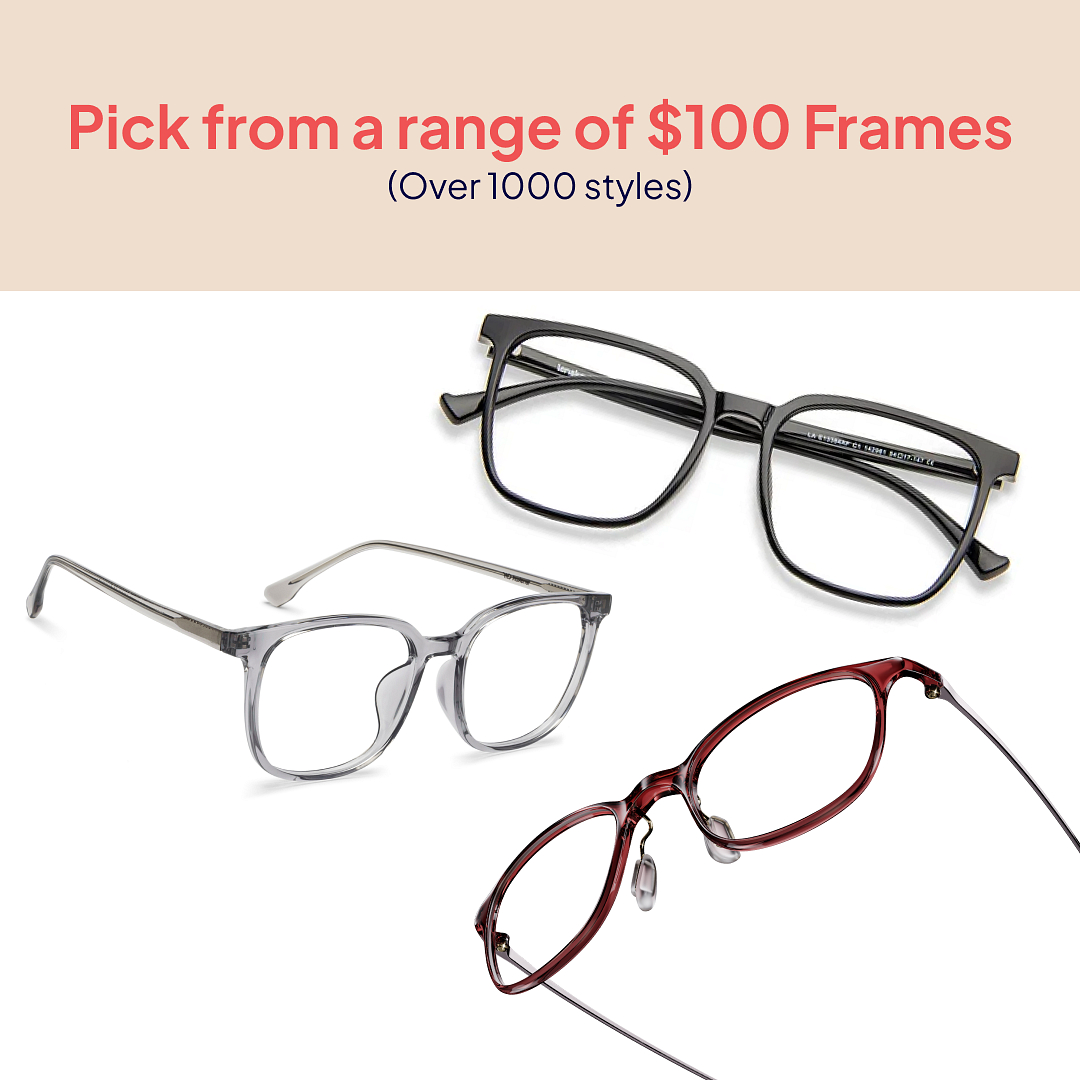 Lenskart Claim $100 Frame with Lenses at Store left side