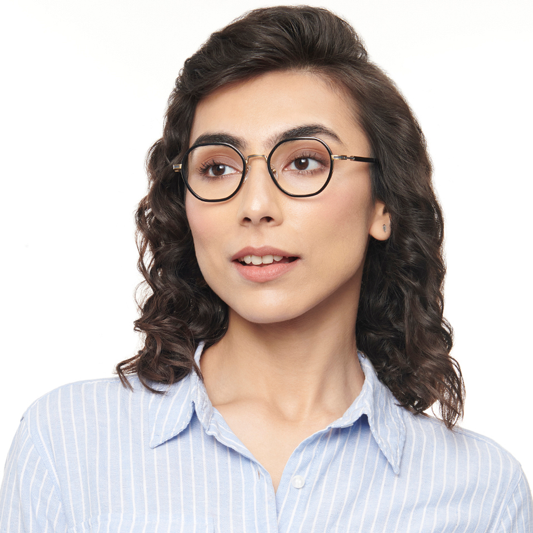 Lenskart Studio Online Black Full Rim Geometric left side