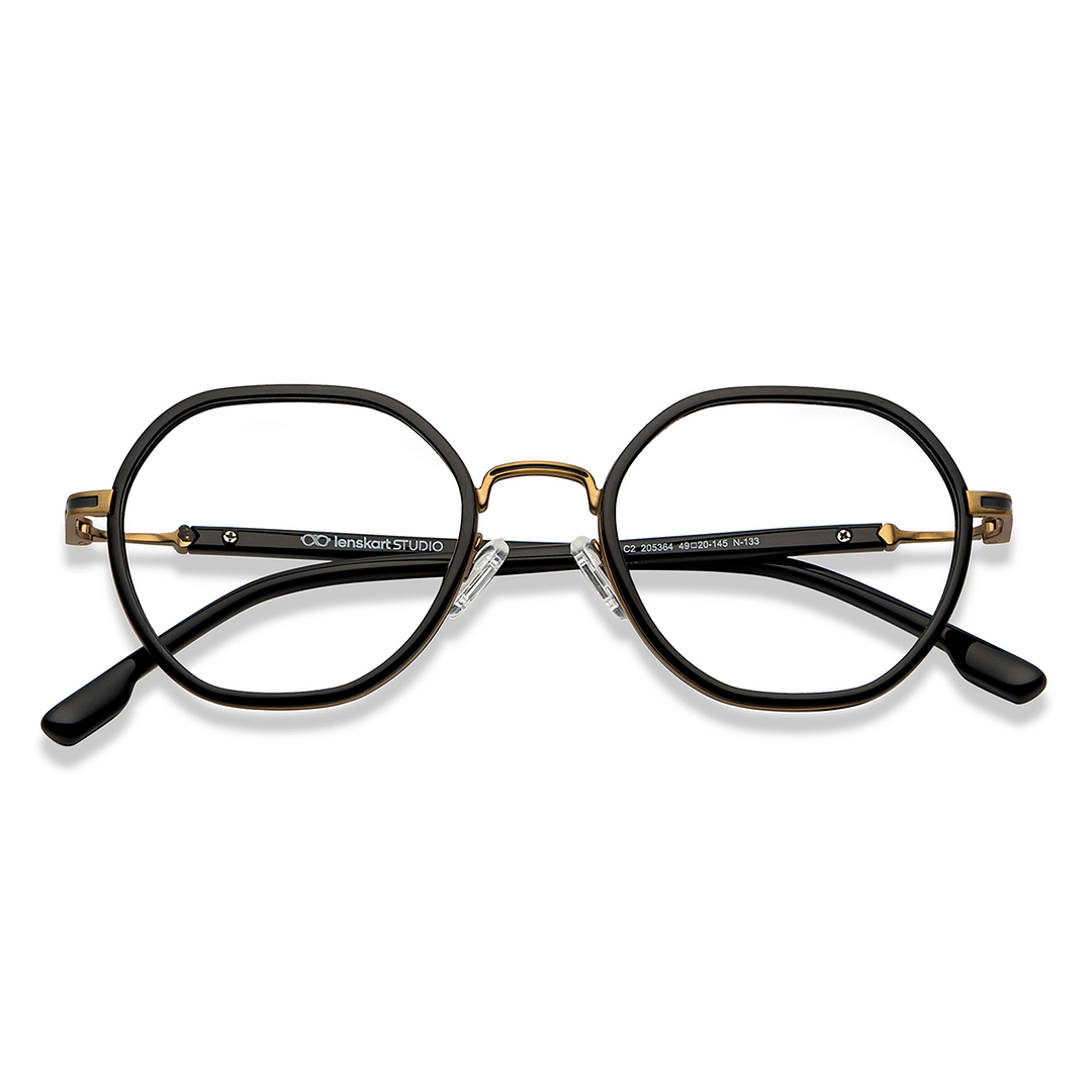 Lenskart Studio Online Black Full Rim Geometric right side