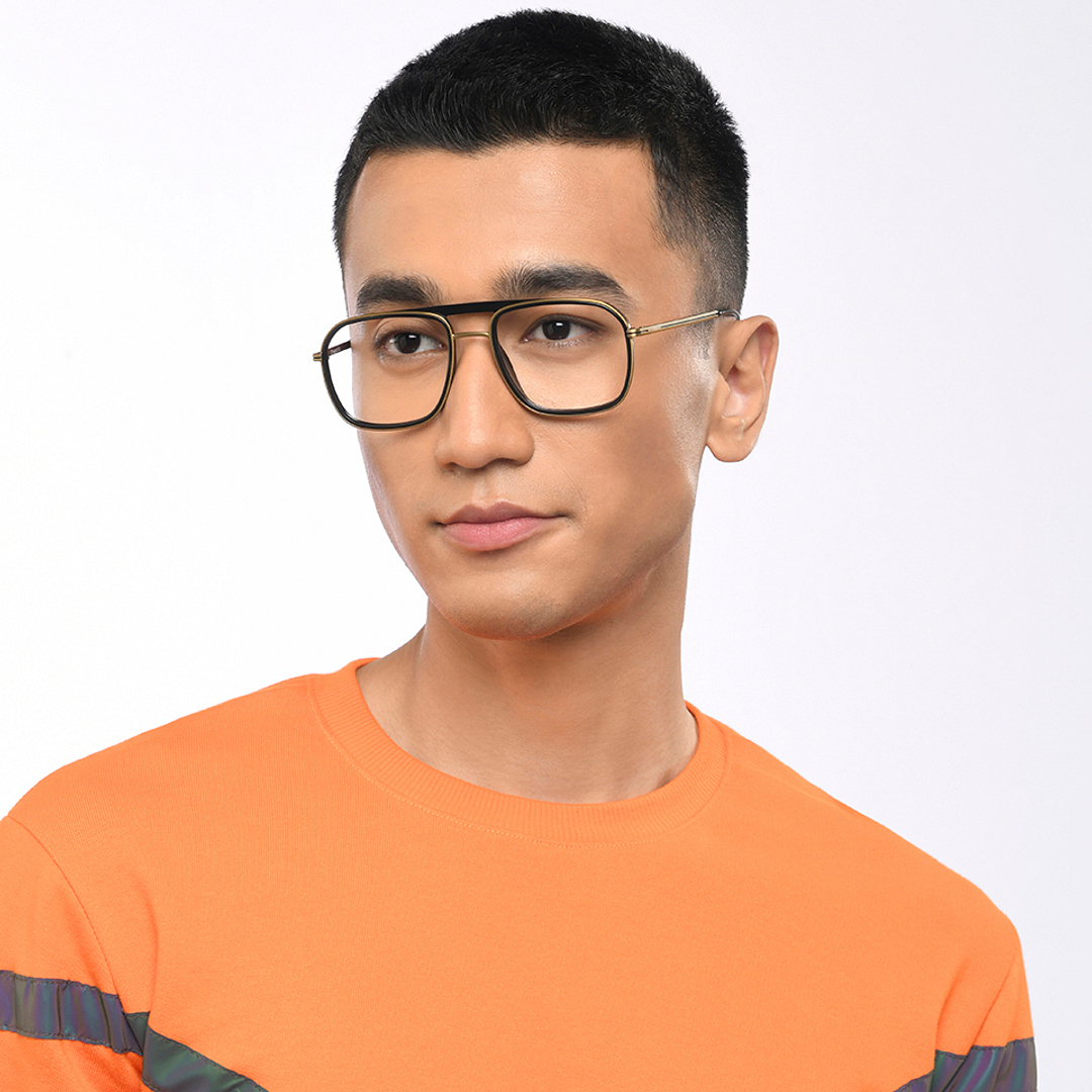 Lenskart Studio Online Black Full Rim Square left side