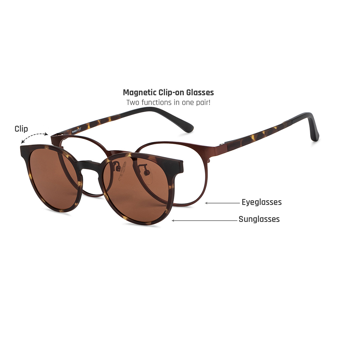 Lenskart Air Dark Brown Full Rim Round left side