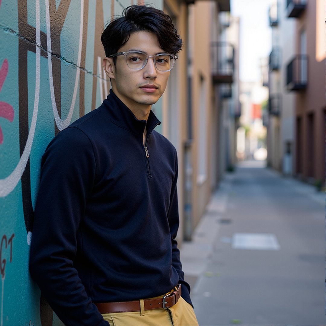 Lenskart Hustlr Crystal-Ace Full Rim Square left side