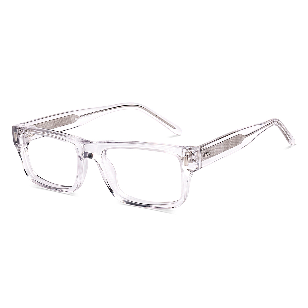 Lenskart Studio Online Crystal Transparent Full Rim Rectangle left side