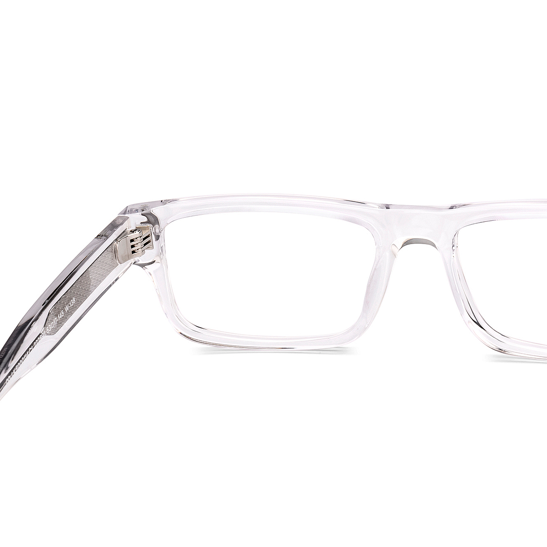 Lenskart Studio Online Crystal Transparent Full Rim Rectangle left side