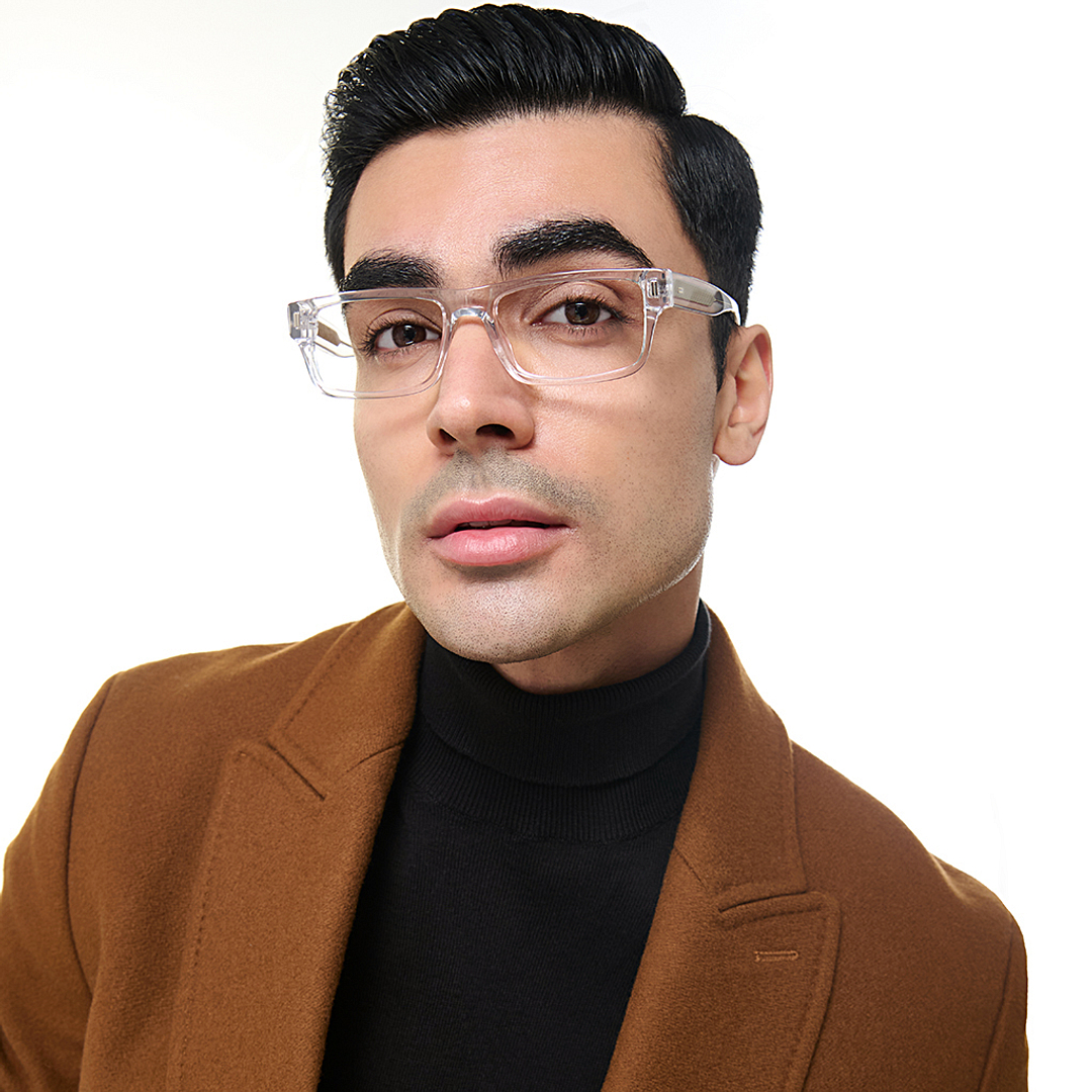 Lenskart Studio Online Crystal Transparent Full Rim Rectangle right side