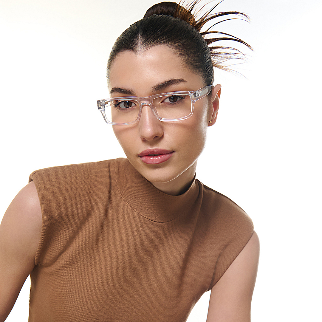 Lenskart Studio Online Crystal Transparent Full Rim Rectangle right side