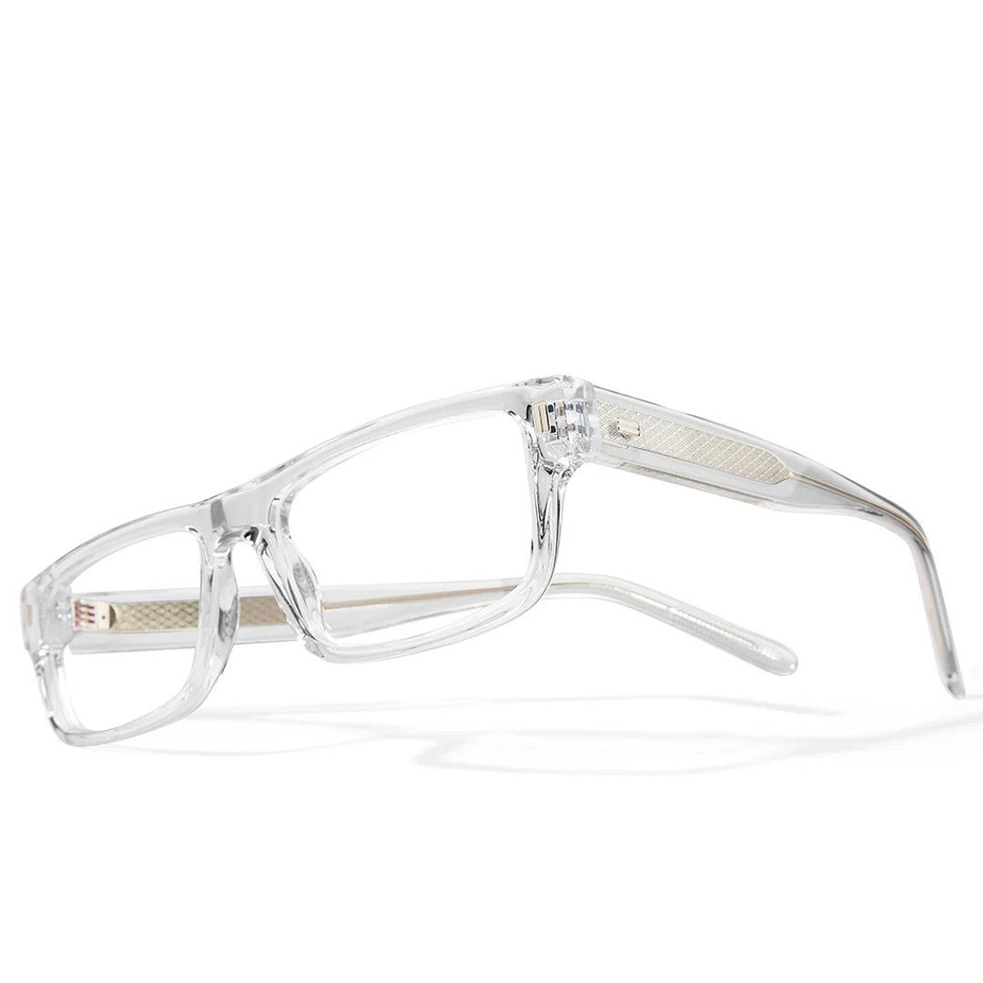 Lenskart Studio Online Crystal Transparent Full Rim Rectangle left side