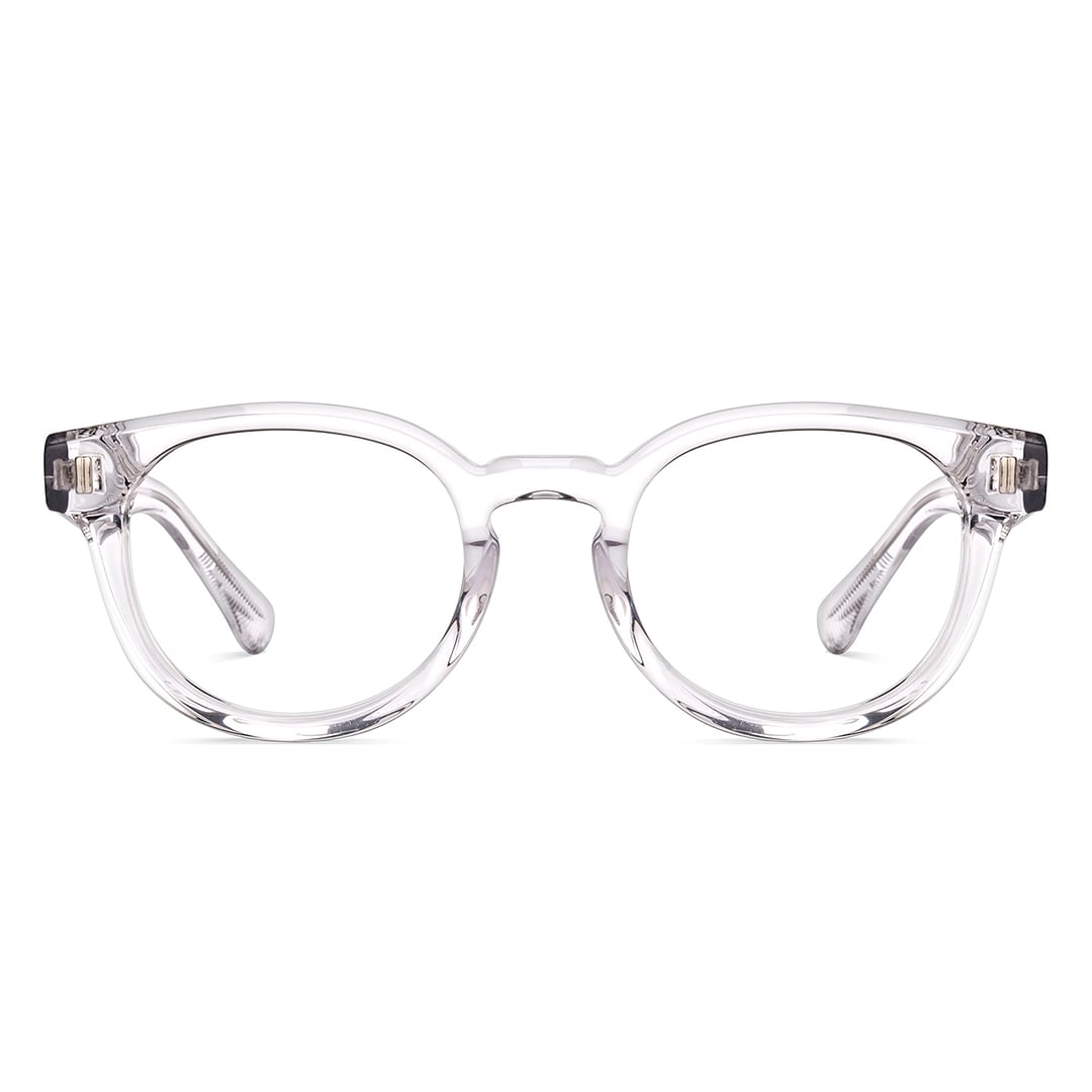 Lenskart Studio Online Crystal Transparent Full Rim Round right side