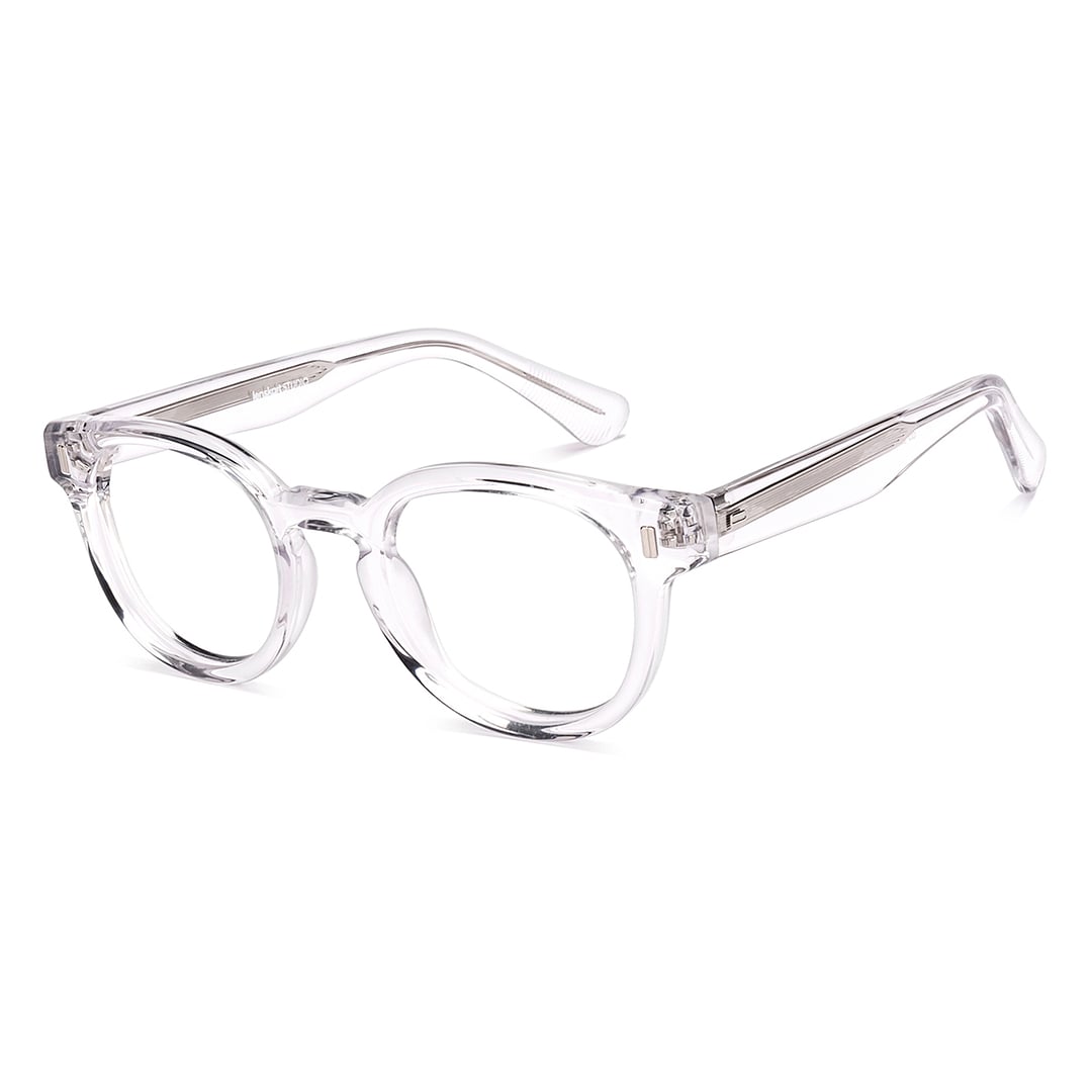 Lenskart Studio Online Crystal Transparent Full Rim Round left side
