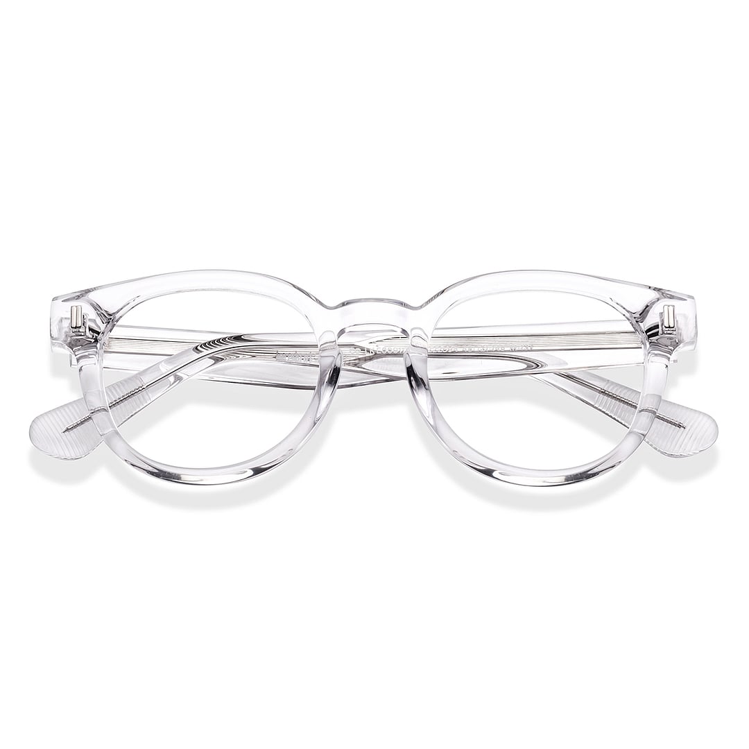 Lenskart Studio Online Crystal Transparent Full Rim Round right side