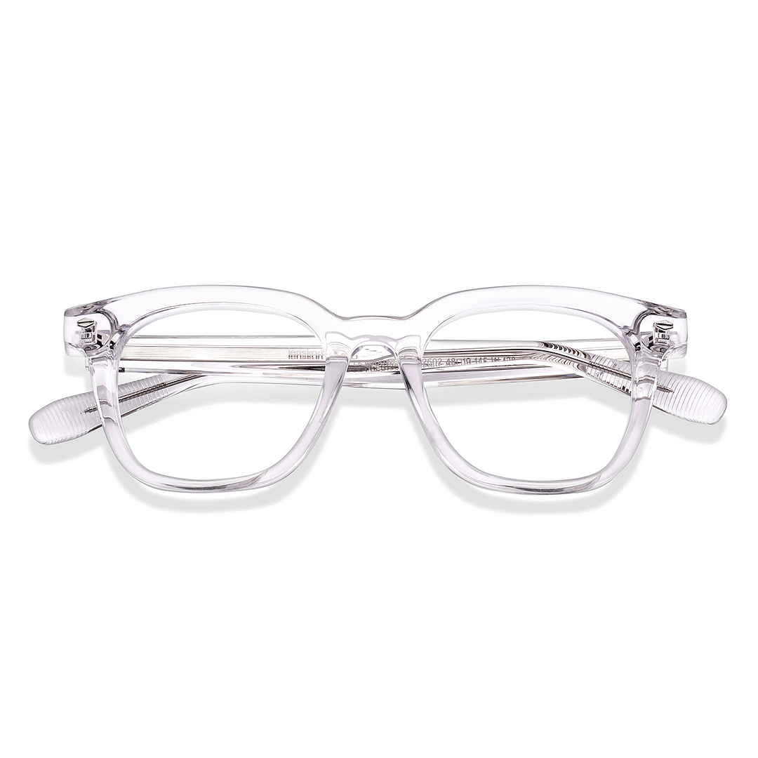Lenskart Studio Online Crystal Transparent Full Rim Square right side