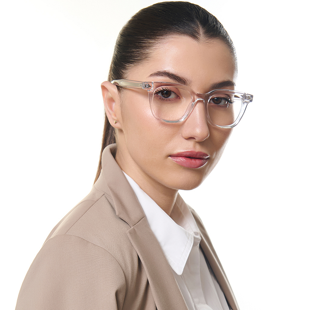 Lenskart Studio Online Crystal Transparent Full Rim Square right side