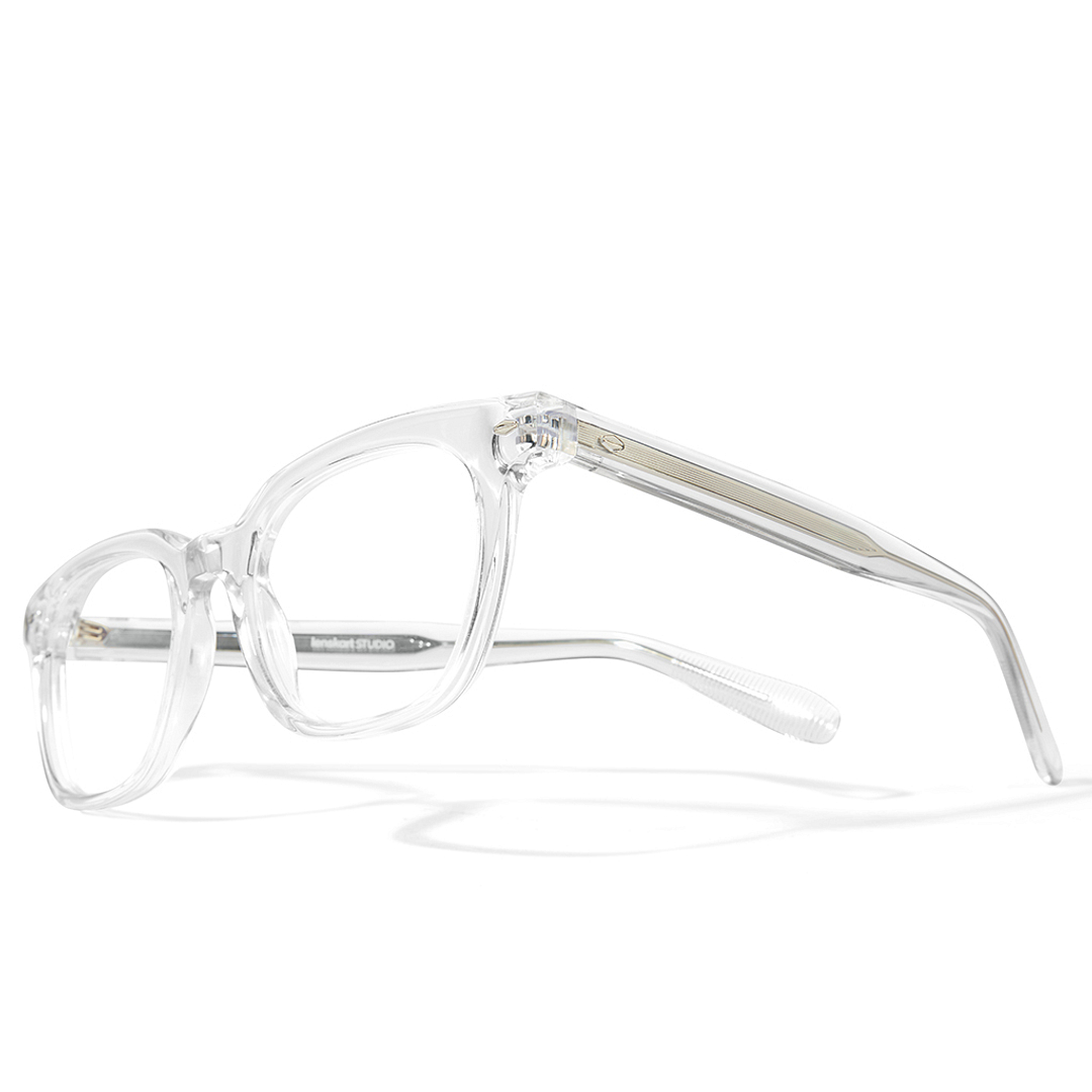 Lenskart Studio Online Crystal Transparent Full Rim Square left side