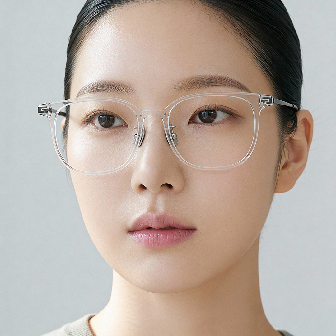 Lenskart Crystal Transparent Full Rim Square left side