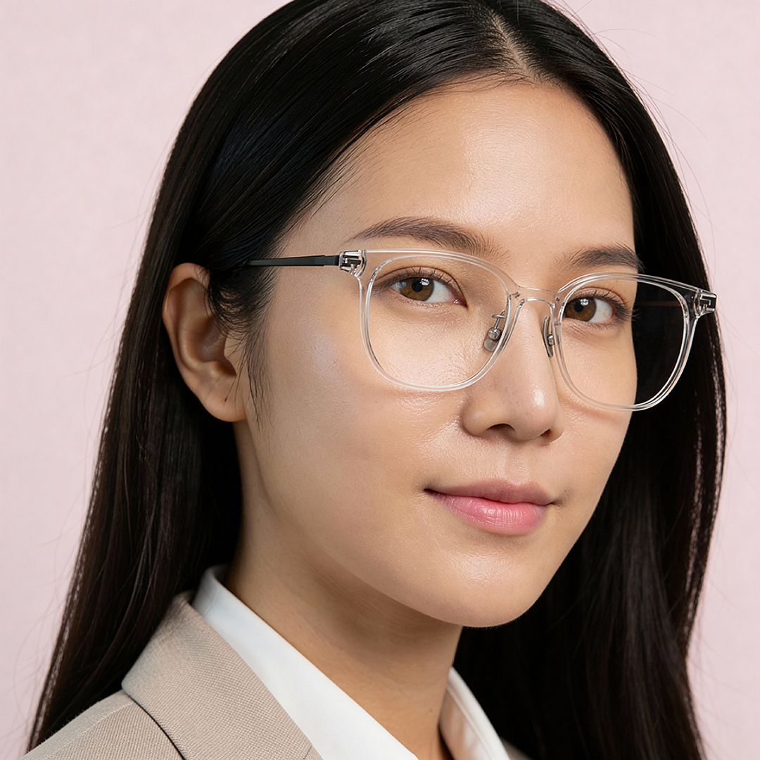 Lenskart Crystal Transparent Full Rim Square right side