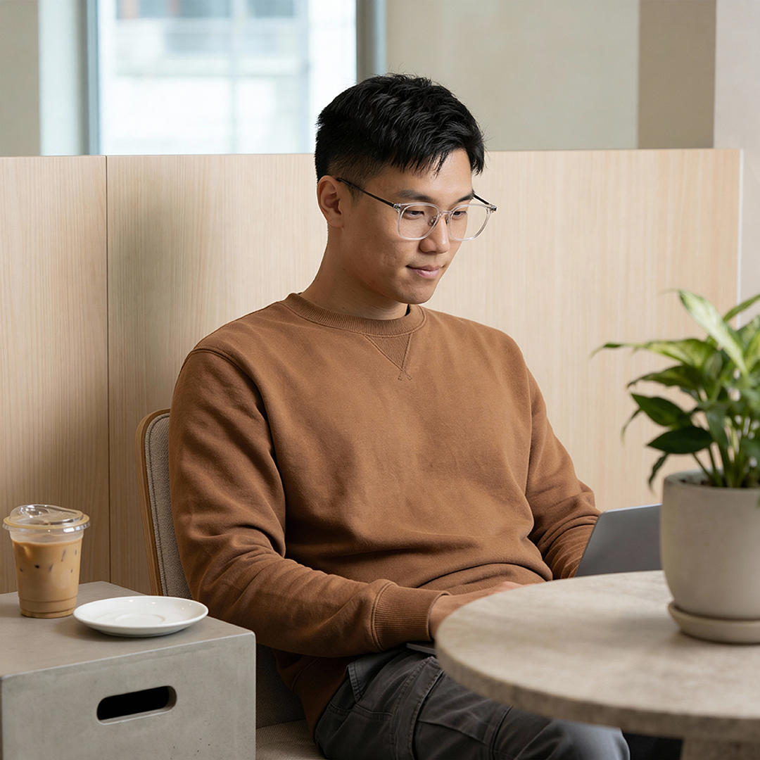 Lenskart Crystal Transparent Full Rim Square left side