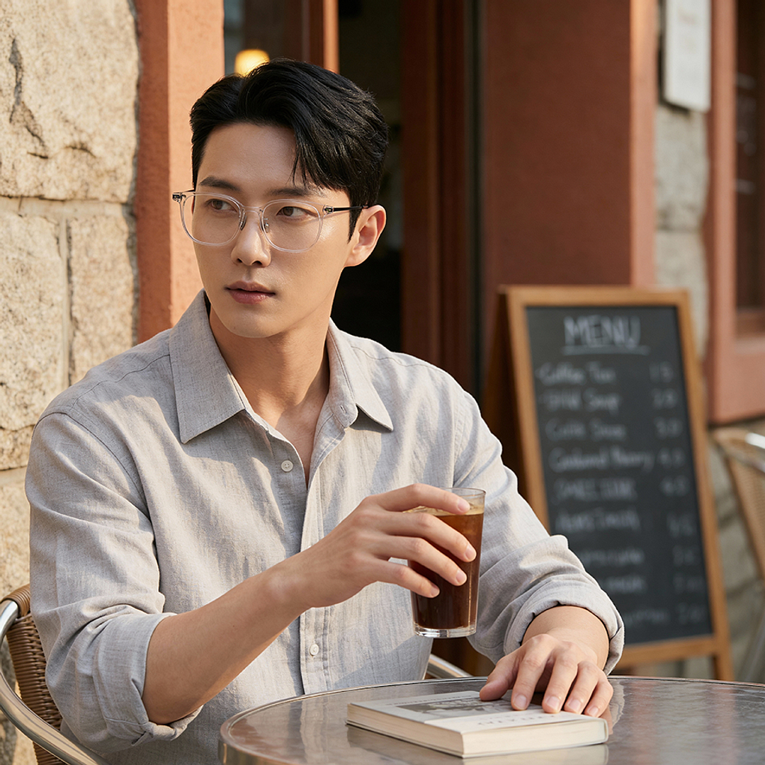 Lenskart Crystal Transparent Full Rim Square left side