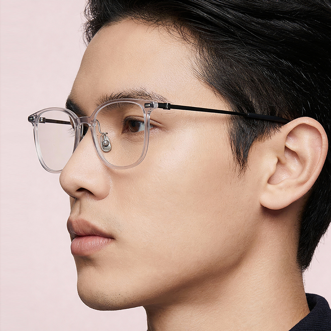 Lenskart Crystal Transparent Full Rim Square left side