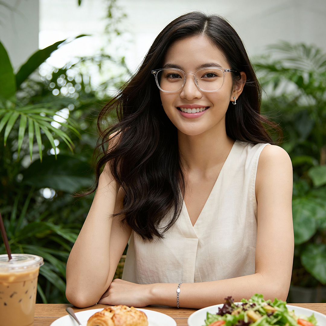 Lenskart Crystal Transparent Full Rim Square right side