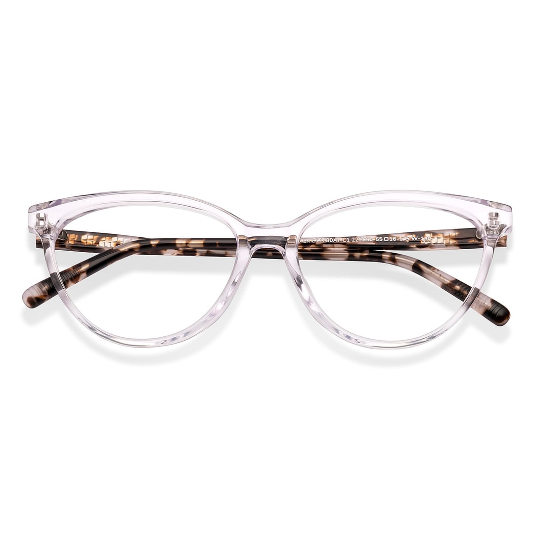 Lenskart Crystal Transparent Full Rim Cat Eye left side