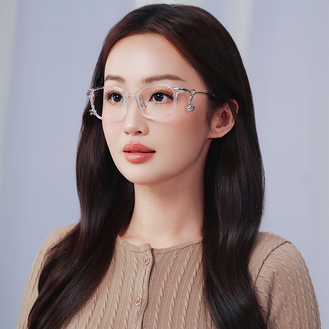 Lenskart Crystal Transparent Full Rim Square left side