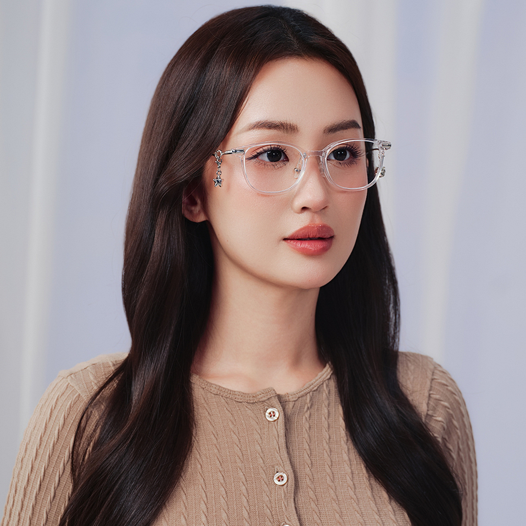 Lenskart Crystal Transparent Full Rim Square right side