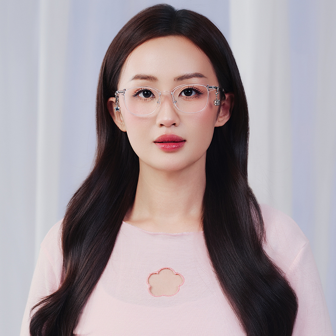 Lenskart Crystal Transparent Full Rim Square left side