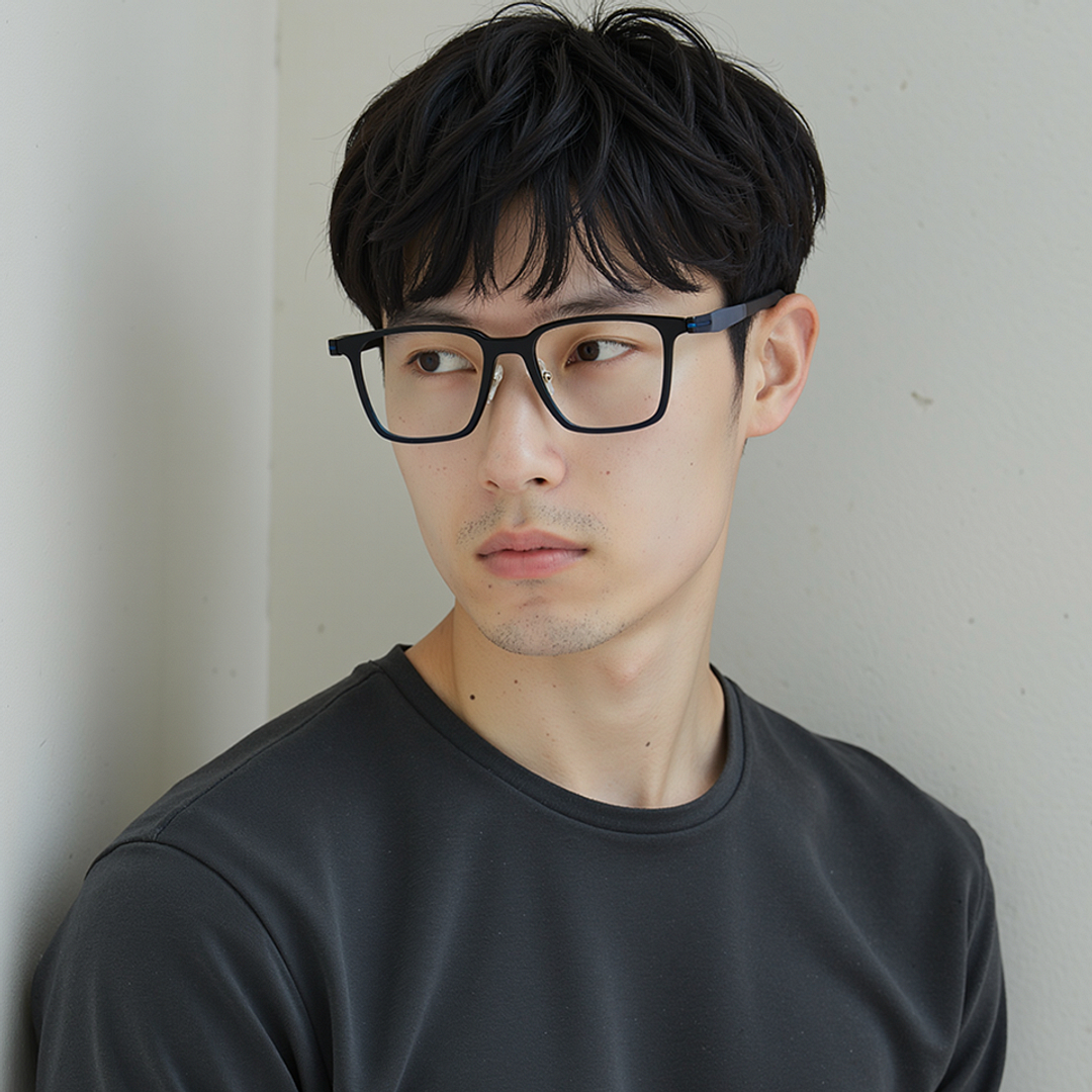 Lenskart Air LA Black Full Rim Square left side