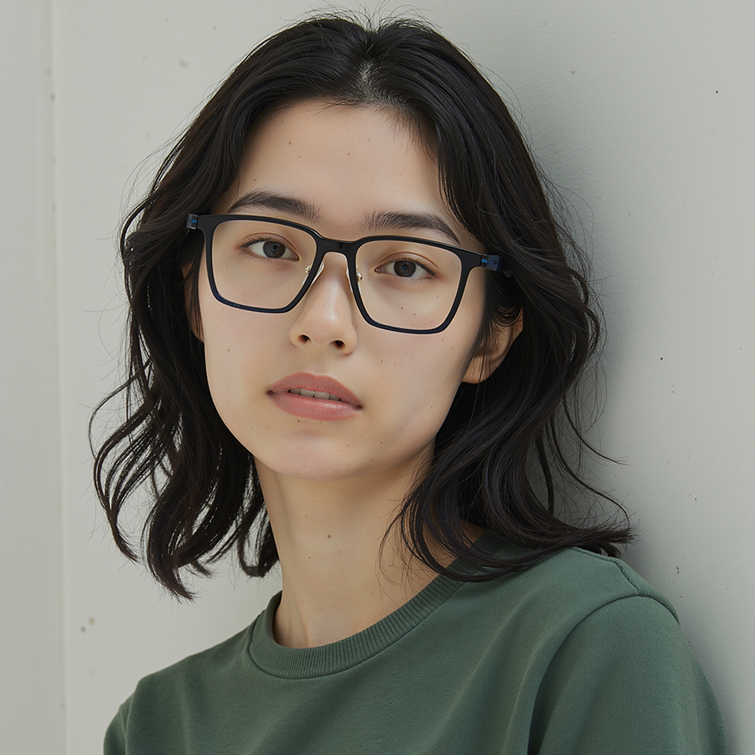 Lenskart Air LA Black Full Rim Square left side