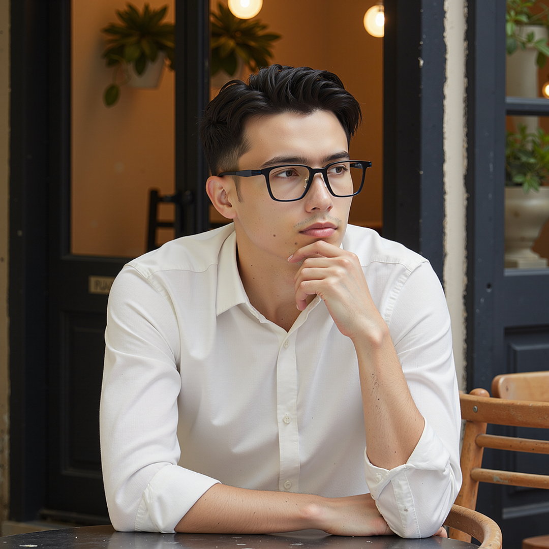 Lenskart Air LA Black Full Rim Square left side