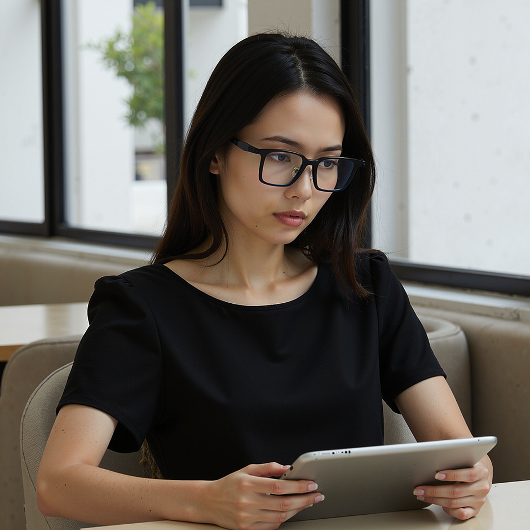 Lenskart Air LA Black Full Rim Square right side