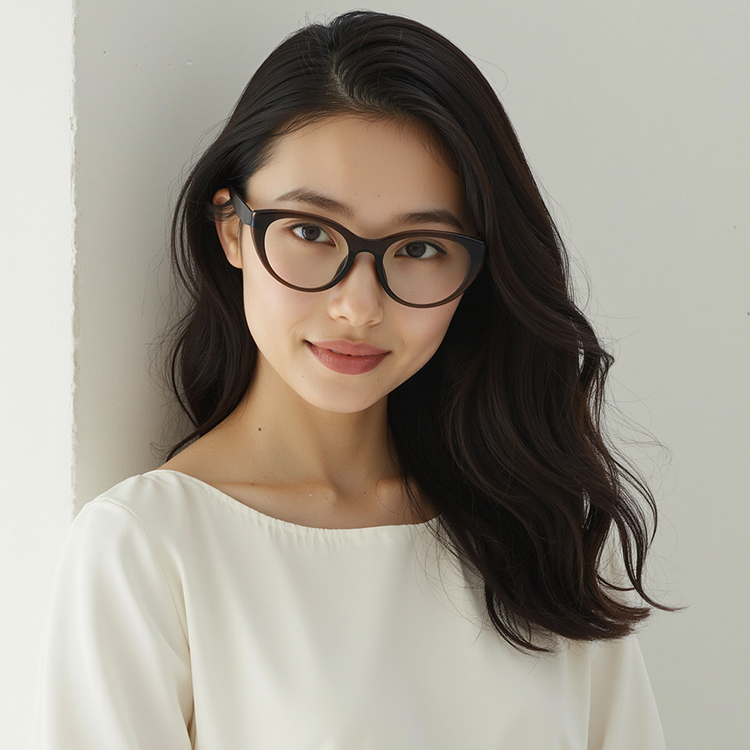 Lenskart Air Dark Brown Full Rim Cat Eye right side