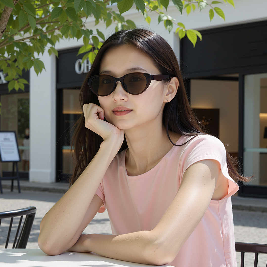 Lenskart Dark Brown Full Rim Cat Eye left side