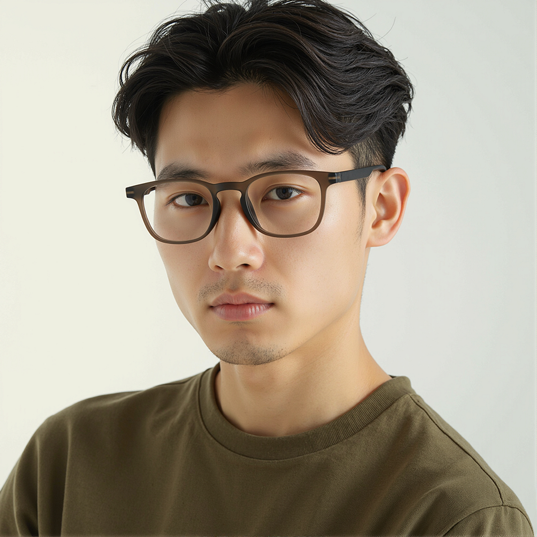 Lenskart Hustlr Dark Brown Full Rim Square right side