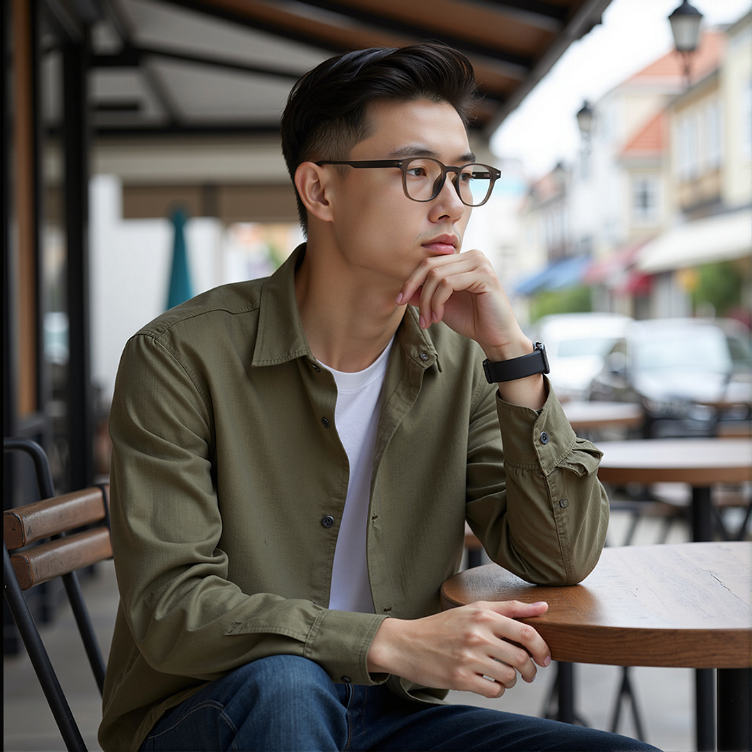 Lenskart Hustlr Dark Brown Full Rim Square left side