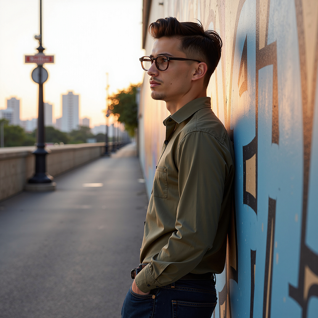 Lenskart Dark Brown Full Rim Square left side