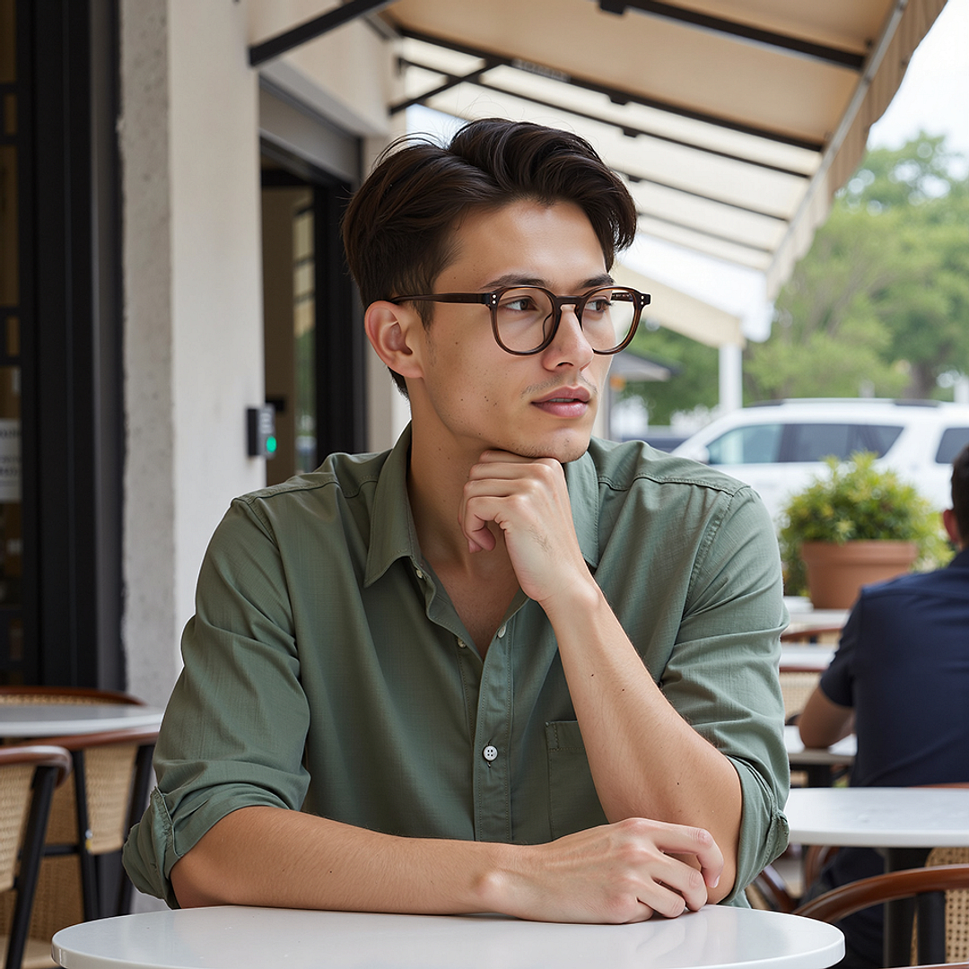 Lenskart Dark Brown Full Rim Square left side