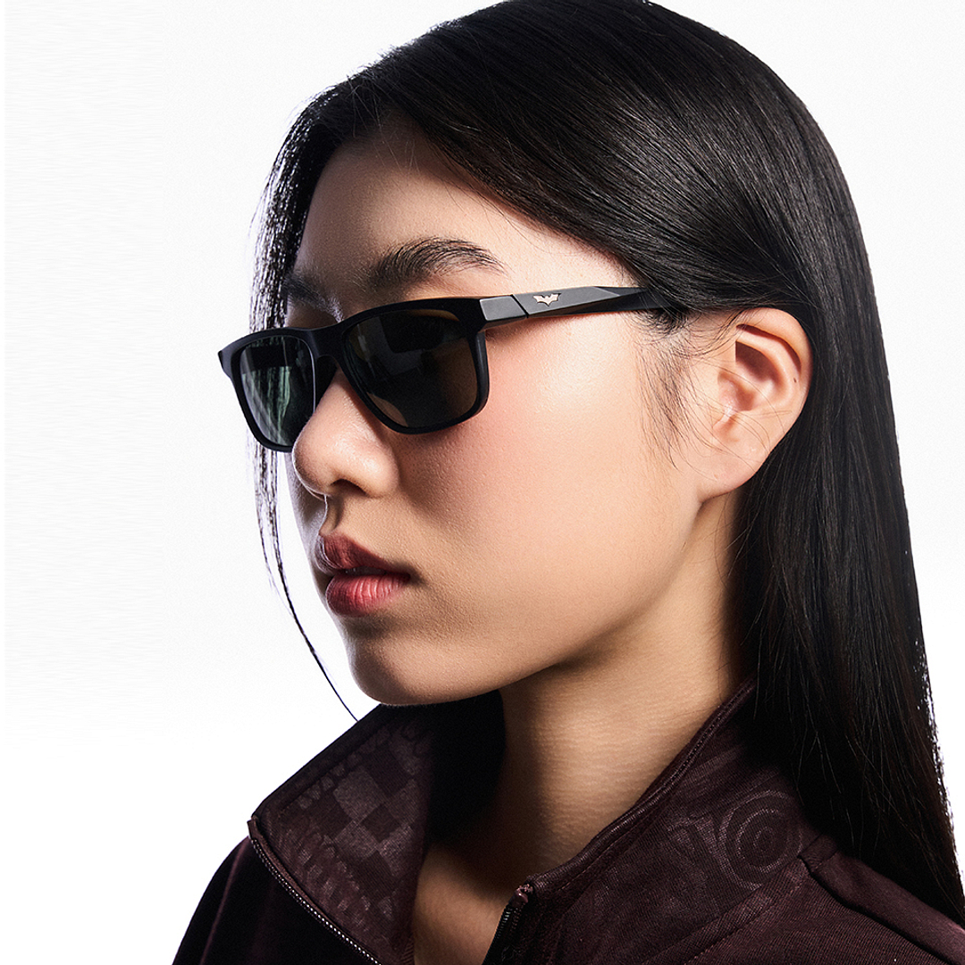 Lenskart STUDIO Matte Black Full Rim Rectangle left side