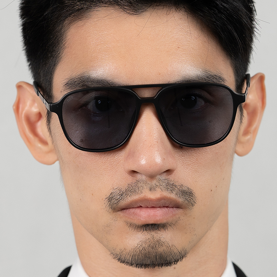 Lenskart Black Full Rim Aviator left side