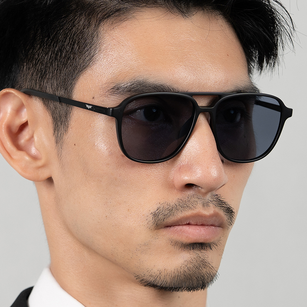 Lenskart Black Full Rim Aviator left side