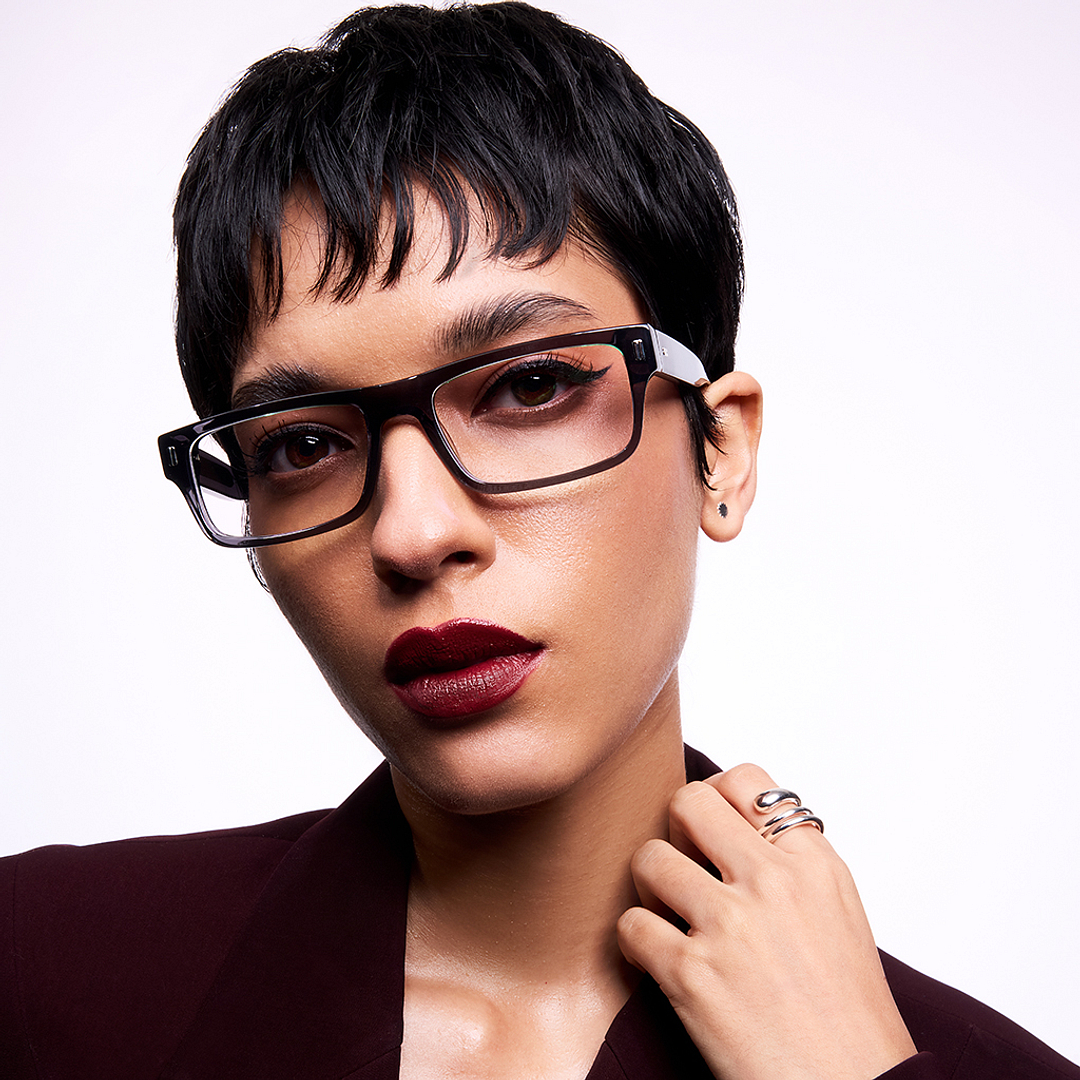 Lenskart Studio Online Light Gray Full Rim Rectangle right side