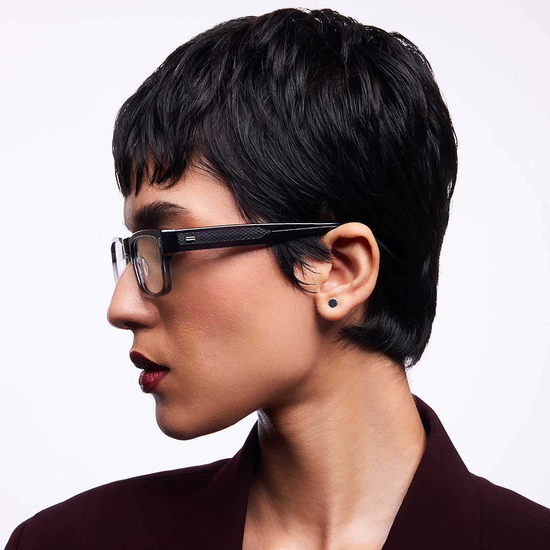 Lenskart Studio Online Light Gray Full Rim Rectangle left side