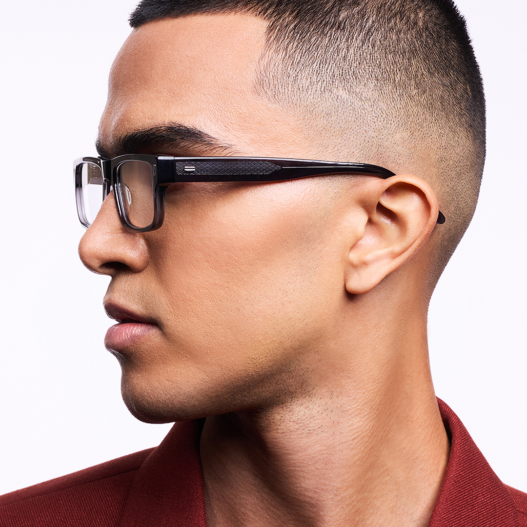 Lenskart Studio Online Light Gray Full Rim Rectangle right side